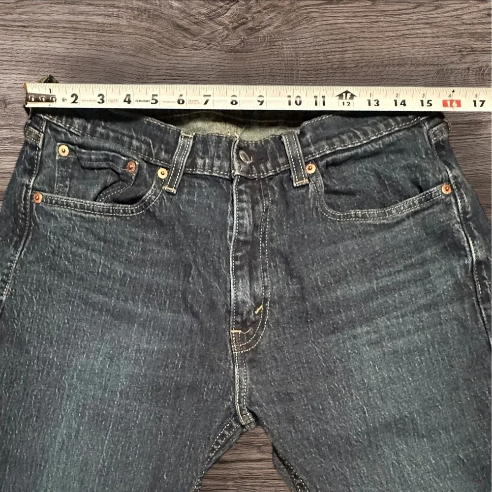 Levi's 505 Mens Jeans T32x32 (A30X29) Dark Wash Straight‎ Leg Denim Blue